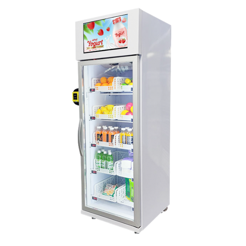 Gravity sense vending machine screen card reader